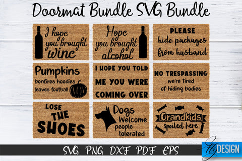 Doormat Bundle SVG. Welcome SVG. DIY Doormat. Farmhouse v.1 SVG Fly Design 