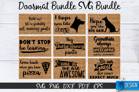 Doormat Bundle SVG. Welcome SVG. DIY Doormat. Farmhouse v.4 SVG Fly Design 