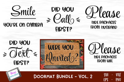 Doormat Bundle Vol. 2 - Includes 6 Funny Doormat SVG Designs SVG Stacy's Digital Designs 