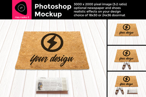 Doormat Layered PSD Photoshop Product Mockup Mock Up Photo Risa Rocks It 