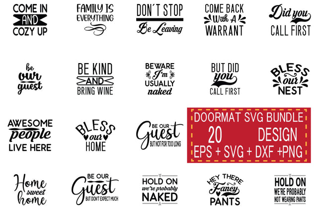 Doormat svg bundle 20 design SVG svgteam 