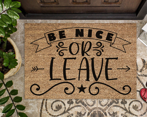 Doormat SVG Bundle, 6 Designs, Doormat Quotes SVG, Welcome To Our Home SVG, Be Nice Or Leave SVG, Okay But Did You Call First SVG SVG HappyDesignStudio 