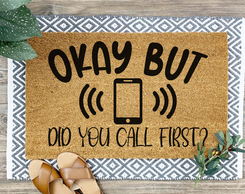 Doormat SVG Bundle, 6 Designs, Doormat Quotes SVG, Welcome To Our Home SVG, Be Nice Or Leave SVG, Okay But Did You Call First SVG SVG HappyDesignStudio 