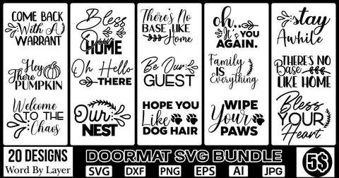 Doormat Svg Bundle SVG Cut File SVG DesignPlante 503 