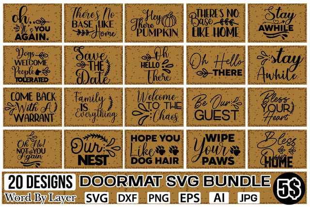 Doormat Svg Bundle SVG Cut File SVG DesignPlante 503 