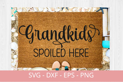 Doormat svg design, Grandkids Spoiled Here SVG Chamsae Studio 