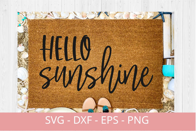 Doormat svg design, Hello sunshine svg SVG Chamsae Studio 