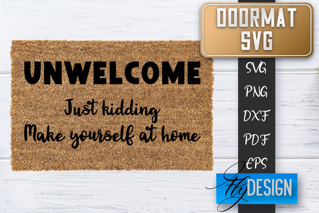 Doormat SVG | Welcome Quotes SVG | Doormat SVG Design SVG Fly Design 