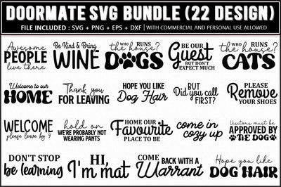 Doormate SVG Bundle, 22 Designs SVG Shetara Begum 