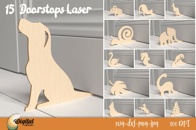 Doorstops Bundle Laser Cut. Animal Silhouette SVG SVG Evgenyia Guschina 