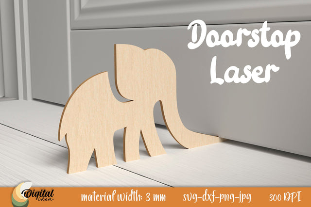 Doorstops Laser Cut. Doorstop Home Decor. Elephant Laser Cut SVG Evgenyia Guschina 