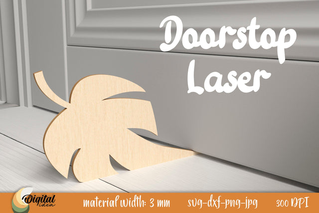 Doorstops Laser Cut. Doorstop Home Decor. Leef Laser Cut SVG Evgenyia Guschina 