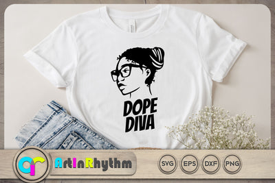 Dope Diva SVG / Black woman SVG SVG Artinrhythm shop 