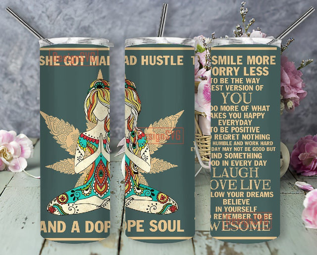 Dope Soul 20oz Skinny Tumbler Sublimation Designs, Dope Soul for Straight/Tapered Tumbler PNG Sublimation DesignSVG 