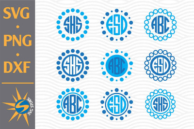 Dot Circle Monogram SVG, PNG, DXF Digital Files Include SVG SVGStoreShop 