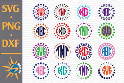 Dot Monogram SVG, PNG, DXF Digital Files Include SVG SVGStoreShop 