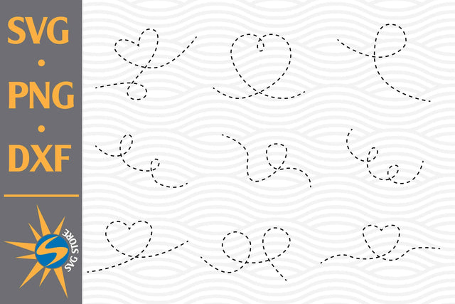 Dotted Lines SVG, PNG, DXF Digital Files Include SVG SVGStoreShop 