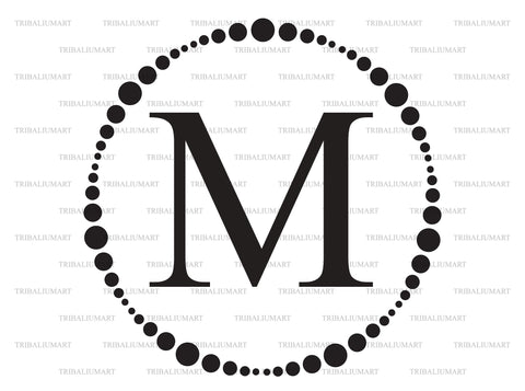 Dotted Monogram frame SVG TribaliumArtSF 