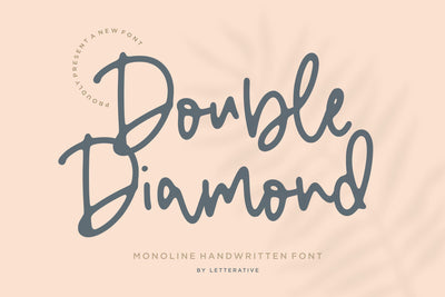 Double Diamond Monoline Handwritten Font Font Letterative 