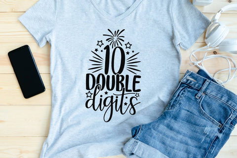 Double Digits| 10th Birthday SVG Cutting Files. SVG CosmosFineArt 