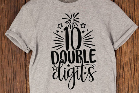 Double Digits| 10th Birthday SVG Cutting Files. SVG CosmosFineArt 