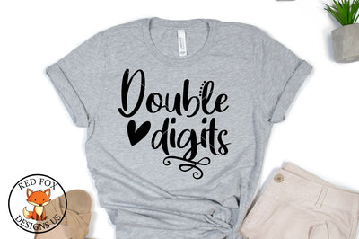 Double Digits | Birthday SVG File | SVG PNG DXF SVG RedFoxDesignsUS 
