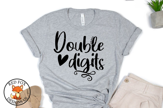 Double Digits | Birthday SVG File | SVG PNG DXF SVG RedFoxDesignsUS 