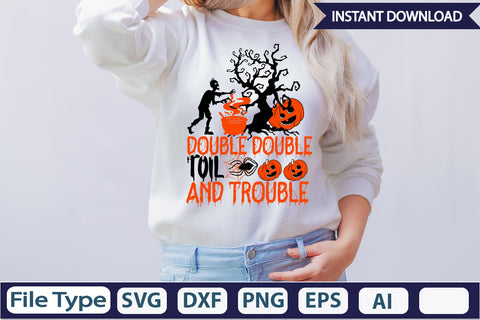 Double Double Toil And Trouble SVG Cut File SVGs,Quotes and Sayings,Food & Drink,On Sale, Print & Cut SVG DesignPlante 503 