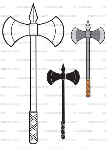 Double edged axe SVG TribaliumArtSF 