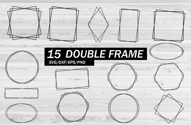 Double Frame SVG,Square Frame Bundle,Double Border,Rectangle,Circle Frame,Oval,Doodle,Cricut,Silhouette,Commercial use,Instant download SVG MD mominul islam 