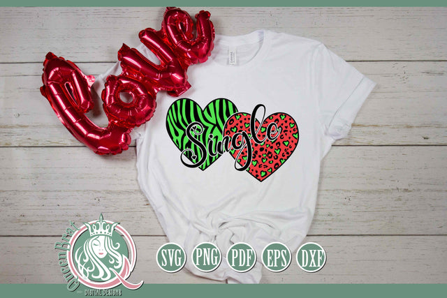 Double Heart Single SVG SVG QueenBrat Digital Designs 