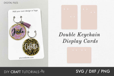 Double Keychain Display Card SVG Bundle - Set 4 SVG DIY Craft Tutorials 