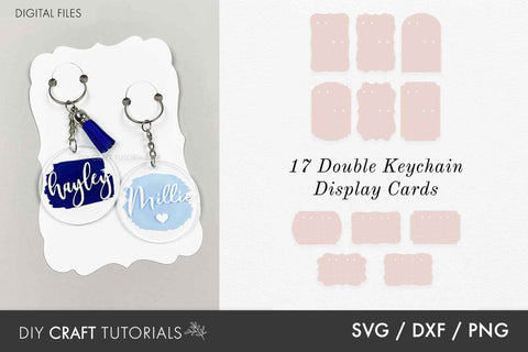 Double Keychain Display Card SVG Bundle - Set 5 SVG DIY Craft Tutorials 