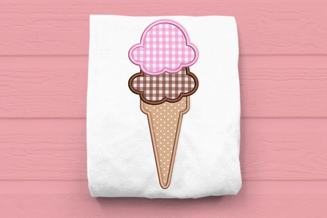 Double Scoop of Ice Cream Applique Embroidery Embroidery/Applique DESIGNS Designed by Geeks 