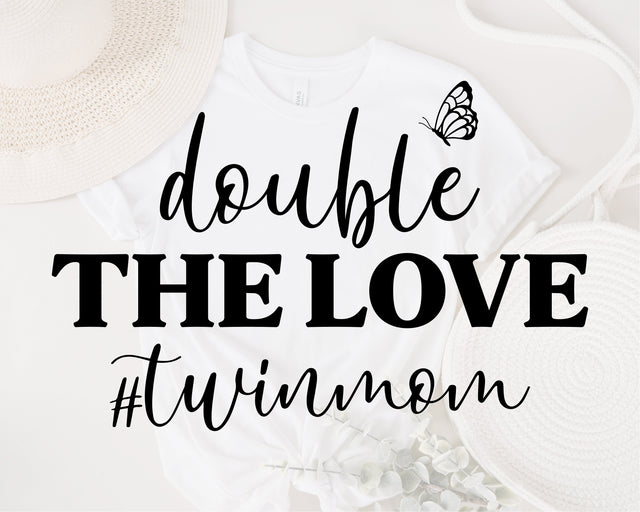 Double the love svg, Twin Mama svg, Mom of twins svg, Twins Mom svg, Double The Blessings Twice The Love svg, Twins Svg, Svg File for Cricut SVG Fauz 