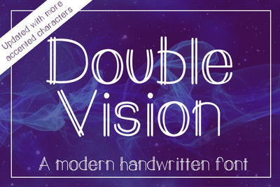 Double Vision - A modern handwritten font Font Stacy's Digital Designs