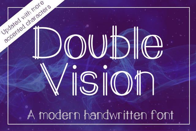 Double Vision - A modern handwritten font Font Stacy's Digital Designs
