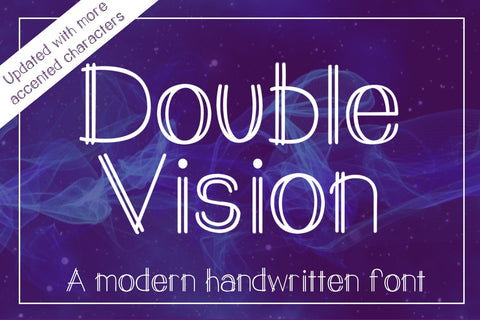 Double Vision - A modern handwritten font Font Stacy's Digital Designs 