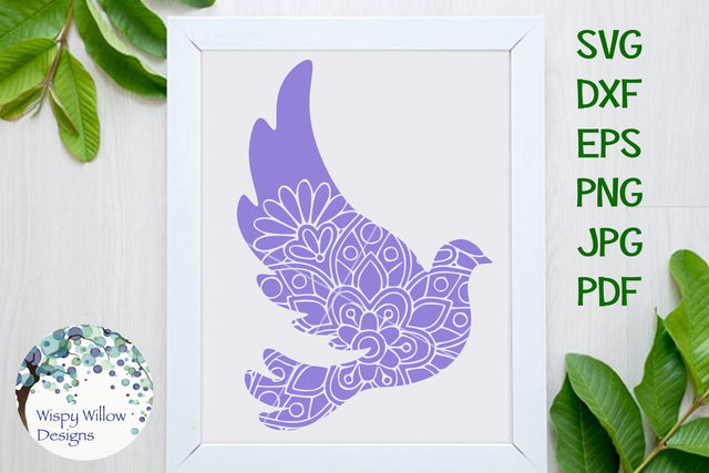 Dove Mandala SVG SVG Wispy Willow Designs 