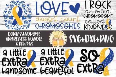 Down Syndrome Awareness Bundle - SVG PNG DXF Cut Files SVG Cheese Toast Digitals