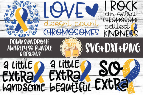 Down Syndrome Awareness Bundle - SVG PNG DXF Cut Files SVG Cheese Toast Digitals