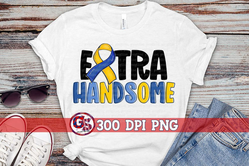 Down Syndrome Extra Handsome PNG for Sublimation Sublimation Greedy Stitches 