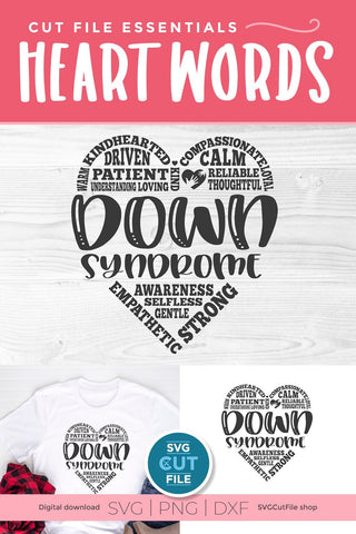 Down syndrome svg, down syndrome awareness svg, down syndrome heart, svg dxf png, subway art svg, downs syndrome svg, cricut svg SVG SVG Cut File 