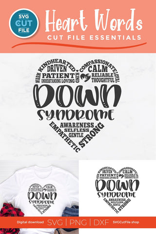 Down syndrome svg, down syndrome awareness svg, down syndrome heart, svg dxf png, subway art svg, downs syndrome svg, cricut svg SVG SVG Cut File 