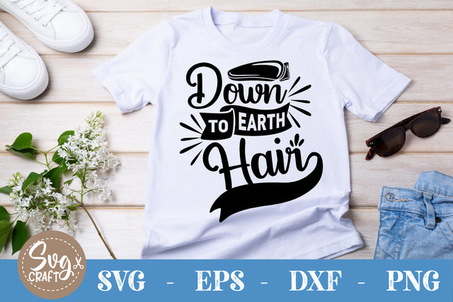 Down to Earth Hair SVG cut file SVG Svgcraft 