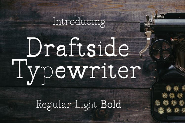 Draftside typewriter Font Irvan Randi 