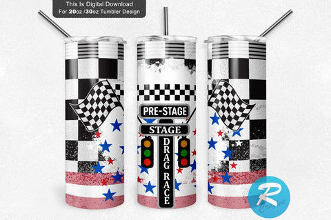 Drag Racing 20 oz / 30 oz Tumbler PNG Sublimation Regulrcrative 