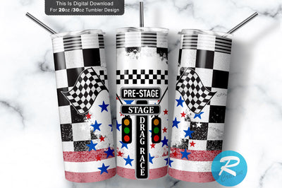 Drag Racing 20 oz / 30 oz Tumbler PNG Sublimation Regulrcrative 