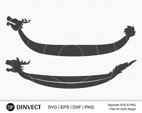 Dragon Boat Racing SVG, Dragon boat Svg, Dragon Boat Racing silhouettes,Dragon boat festival, Dragon boat Cut files, Dragon boat silhouettes SVG Dinvect 