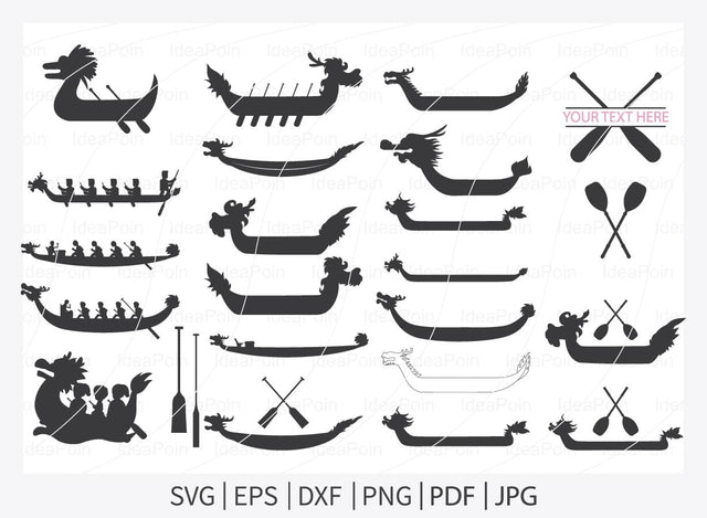Dragon boat Svg, Dragon boat festival, Dragon boat Racing Silhouetters, Dragon boat Oar, Rowing Svg, Paddle Clipart, Dragon boat Racing Svg SVG Dinvect 
